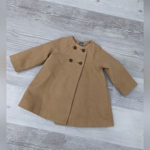Toddler peacoat topcoat with bow detail